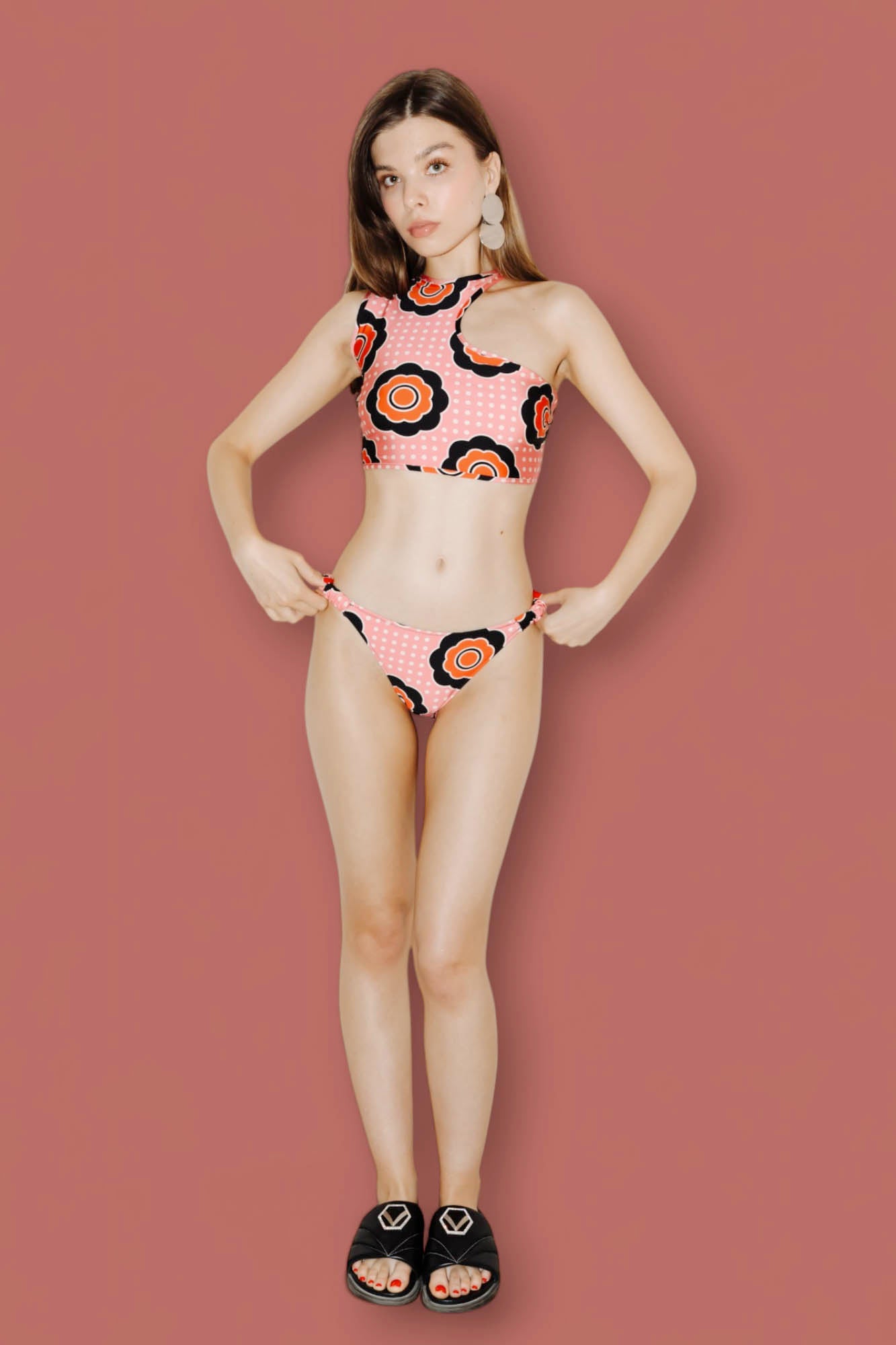OBLO AND ELASTIC BIKINI SICILY FLOWER