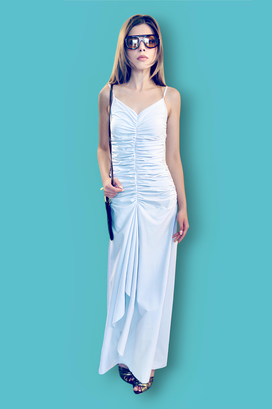 BUTTERFLY DRESS WHITE SHIMMER