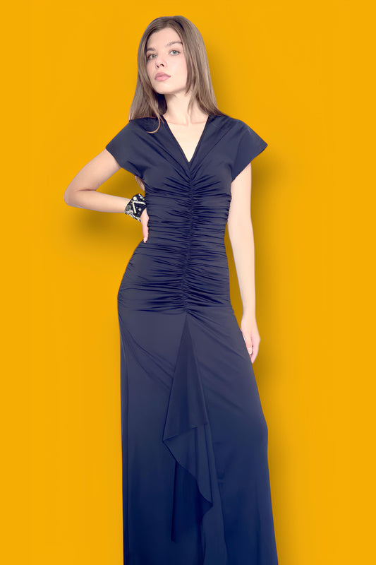 BUTTERFLY DRESS WITH SLEEVES BLACK