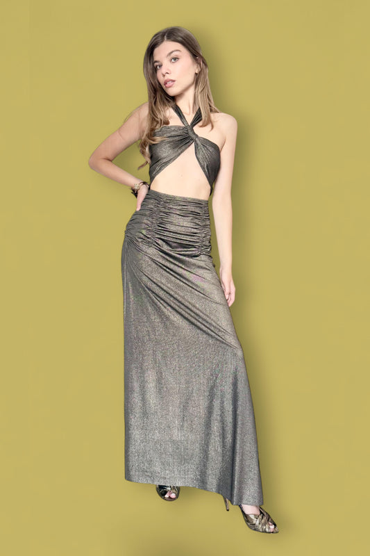 TORCHON DRESS BLACK SHIMMER